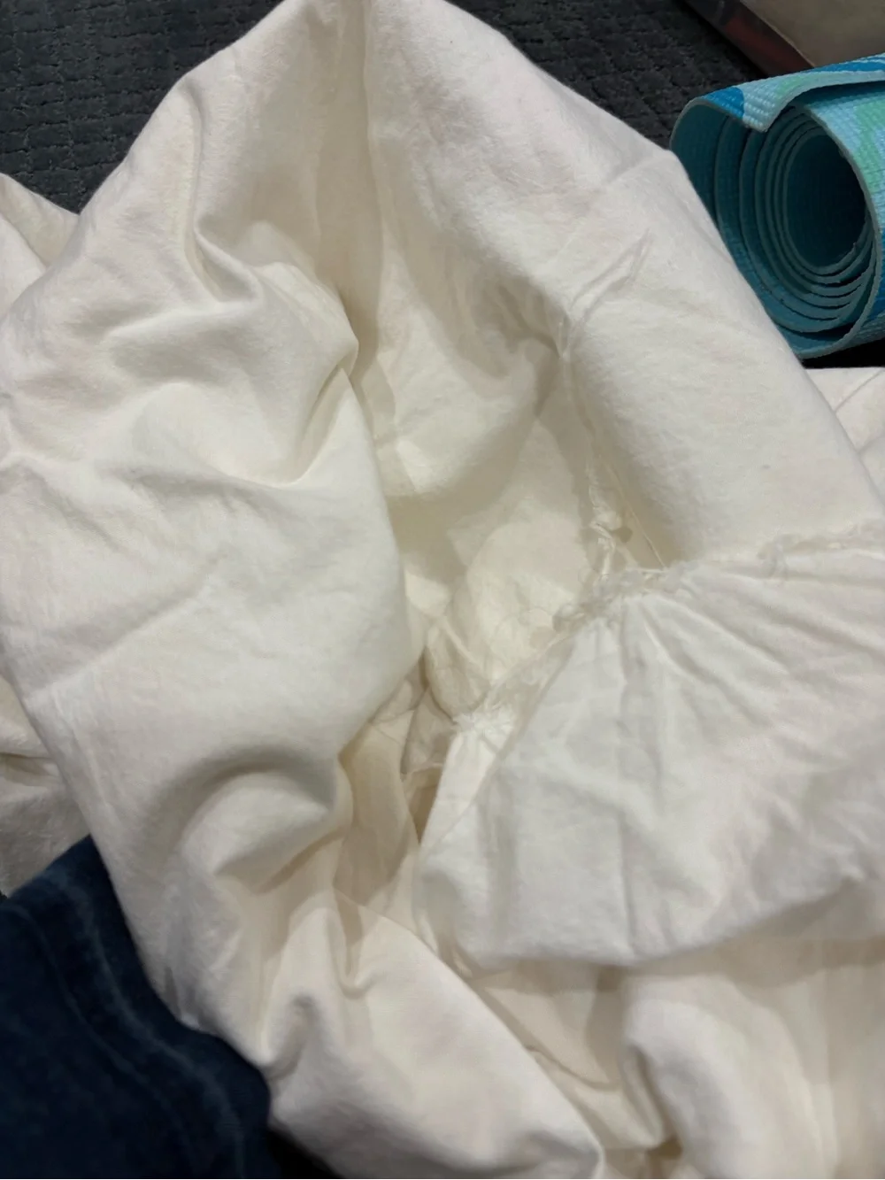 White muslin fabric